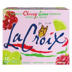 Cherry Lime Sparkling Flavored Water - 12 pack, 12 fl oz