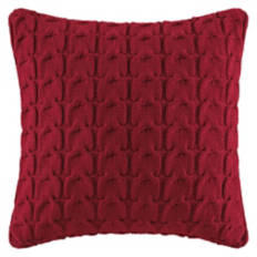 Soft Cable Knit Pillow, Red