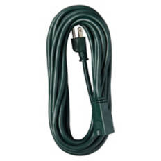 25 Feet Long Extension Outdoor Power Cord, Green