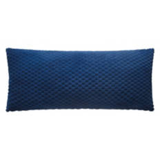 20" x 48" Soft Body Pillow, Blue Checker Embossed