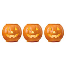 3 Pack Small Jack O Lanterns, Orange