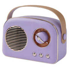Mini Retro Speaker - Rounded, Purple