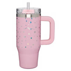 18 oz Thirst Crusher Tumbler, Rose, Dots