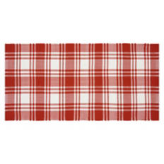 27" x 56" Handwoven Layering Rug - Buffalo Check Orange