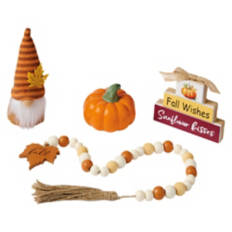4 Piece Fall Tray Objects - Fall Wishes Collection