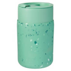 Ceramic & Silicone Terrazzo Travel Mug, Green