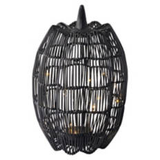 13" Tall LED Woven Pumpkin