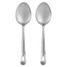 2 Piece Stainless Steel Serving Utensils - Solid Spoon