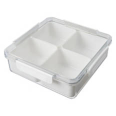 4 Compartment Square Shaped Food Container