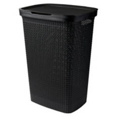 Decorative Laundry Hamper, Dark Grey