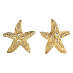 Ladies Gold Starfish Earrings