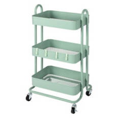 3 Tier Rolling Cart, Green
