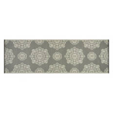 2' x 6' Reversible Indoor/Outdoor Runner - Gray Medallion