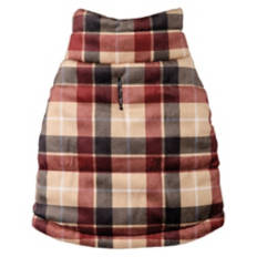 Pet Reversible Luxury Puffer Coat - Black Check, XS