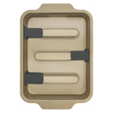 Sweet Baking Pan - Brownie Endless Edge Pan, Gold