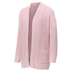 Ladies Oversized Cardigan - Pink, L/XL
