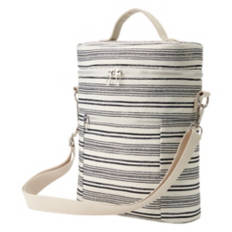 Wine Cooler Bag - Stripes, Holds Up To 3 Bottles