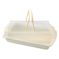 Baking Pan with Lid, Cream
