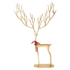 Dramatic Sculpted Reindeer, Gold