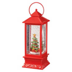 LED Swirling Glitter Lantern - Xmas Tree