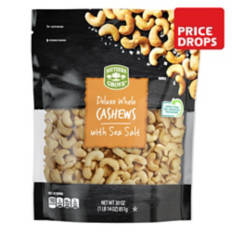 Deluxe Whole  Cashews with Sea Salt, 30 oz