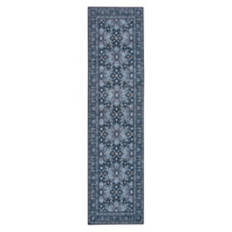 2' x 8' Oversized Washable Runner - Navy Traditional