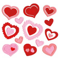 Valentine Gel Clings - Scattered Hearts