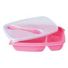 2 Compartment On The Go Lunch Box, Pink