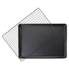Large Cookie Sheet with Cooling Rack, Gray