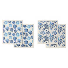 4 Pack Swedish Dish Cloths - Floral