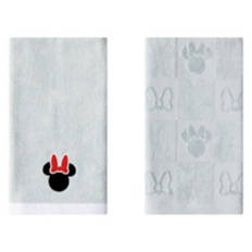 2 Pack Cotton Hand Towels - Minnie, Gray