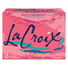 Razz-Cranberry Sparkling Water, 12 Cans