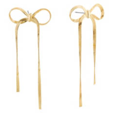 Holiday Jewelry - Herringbone Bow Earrings