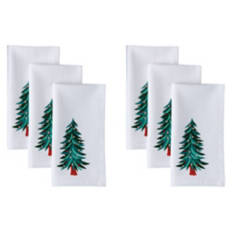 17" x 17" Holiday Napkin Set - Bows, 6 pack