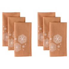 17" x 17" Holiday Napkin Set - Gingerbread, 6 pack