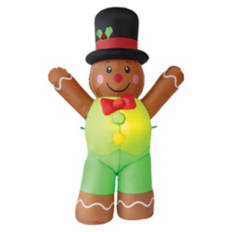 4 Foot Tall Christmas Inflatable - Gingerbread