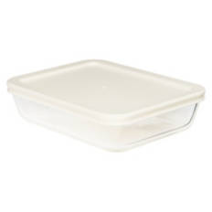 Glass Food Container, Cream