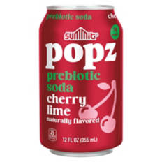 Cherry Lime Flavored Prebiotic Soda, 12 fl oz can
