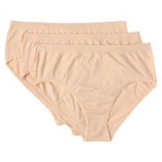 3 Pack Ladies Underwear - Beige, L