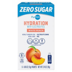 Zero Sugar White Peach Flavored Electrolyte Drink Mix Sticks, 6 count
