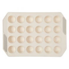 Reinforced Silicone Mini Muffin Pan, Cream