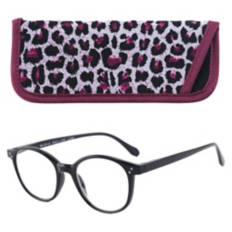 Ladies Reading Glasses with Case - Black, 1.5