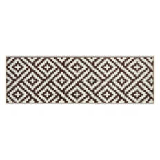 2' x 6' Reversible Indoor/Outdoor Runner - Brown/Beige Diamond