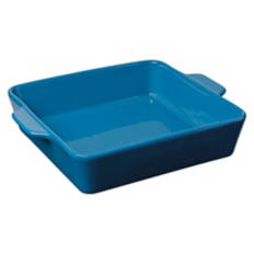 Square Shaped Stoneware Baking Dish, Blue
