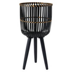 Plant Holder on Stand, Black