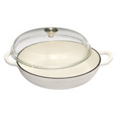 Cast Iron Braiser, White