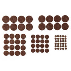 Round Felt Pads, Brown