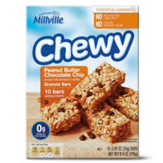 Peanut  Butter Chocolate Chip Chewy Granola Bars, 10 count