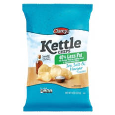 Gluten Free Low Fat Sea Salt & Vinegar Flavored Kettle Chips, 8 oz