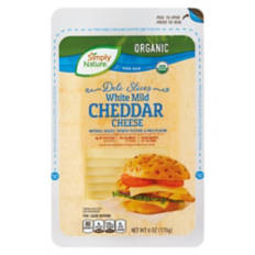 Organic White Mild Cheddar Cheese Slices, 6 oz